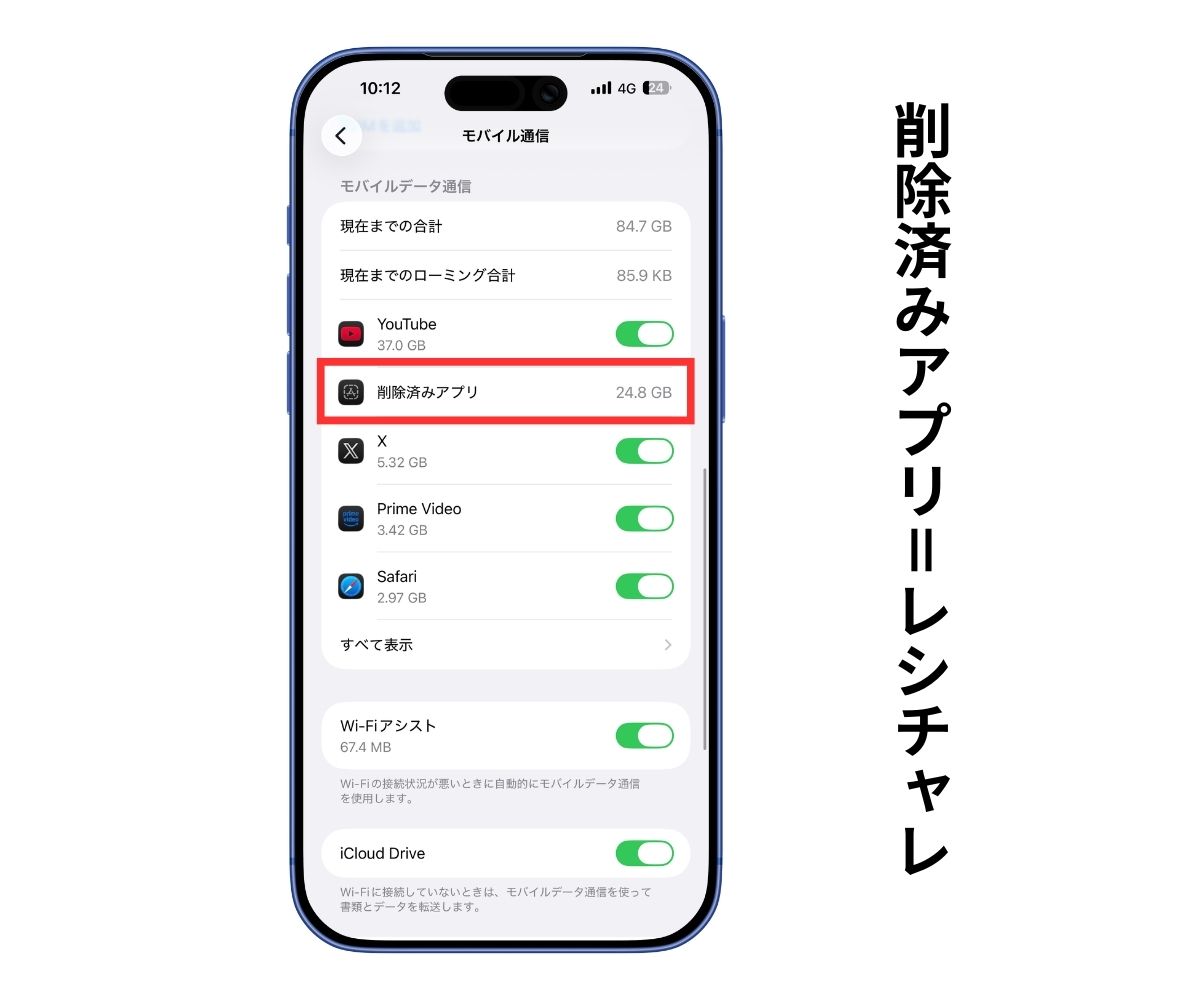 アプリ別通信量