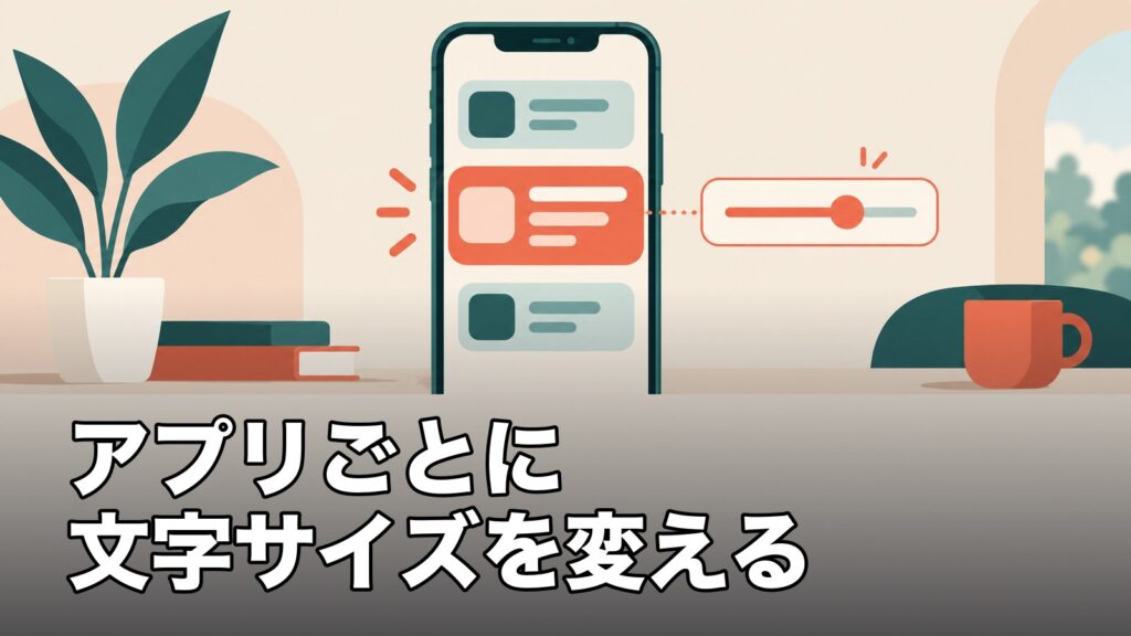 アプリごとに文字サイズを変える設定を表すイメージ画像