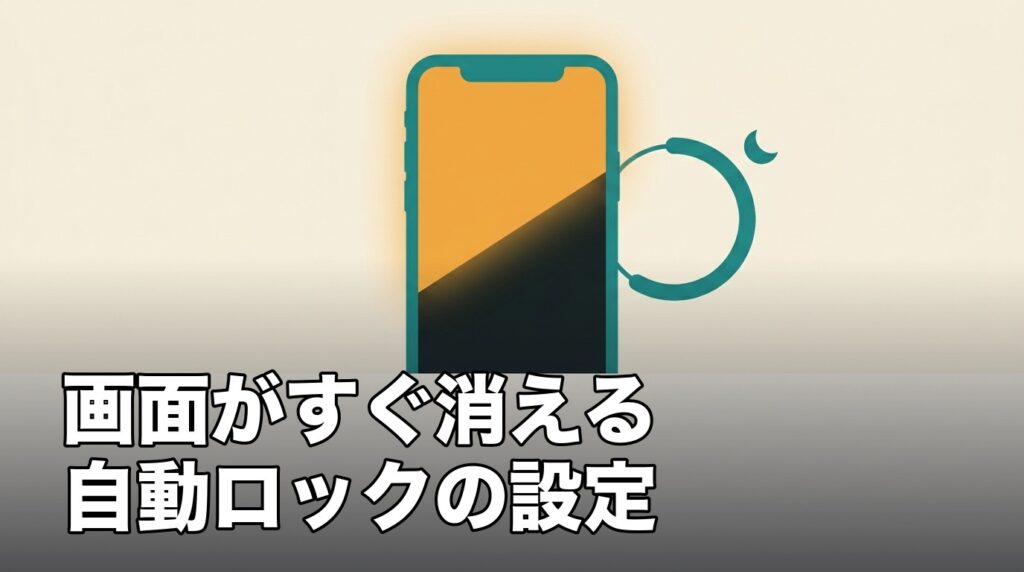 iPhoneの画面が勝手に消えるときの自動ロックと低電力モードを表したイメージ画像