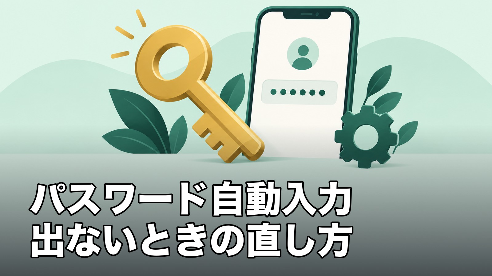 パスワード自動入力出ないときの直し方を表すイラスト